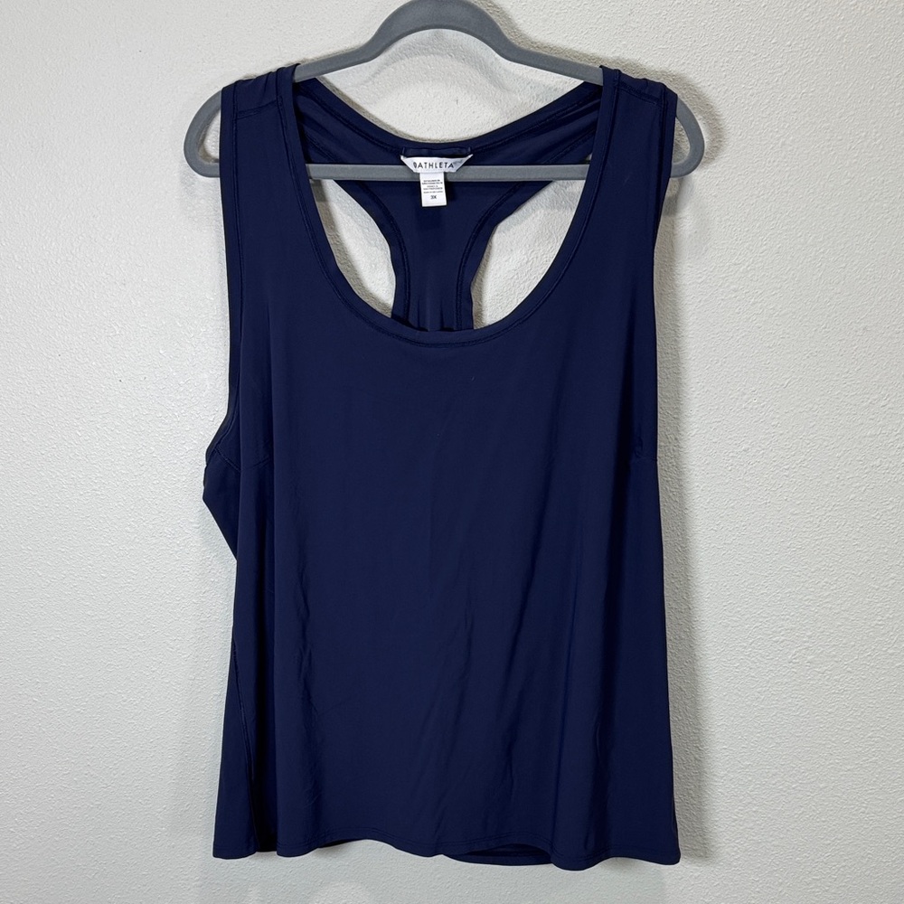 Athleta Ultimate Scoop Tank Deep Navy Racerback Tank Top